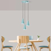 Candeeiro Chandelier Konikkem – Turquesa – Ø40 cm