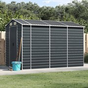 vidaXL Abrigo de jardim 191x300x198 cm aço galvanizado antracite