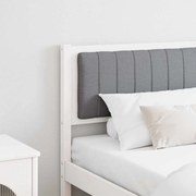 vidaXL Cabeceira estofada Branco 180 cm Madeira de Pinheiro Sólida