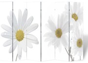 vidaXL Biombo dobrável com estampa de flores 217x170 cm