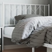 vidaXL Cabeceira de cama 107 cm metal branco