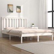 Estrutura de cama Super King 180x200 cm pinho maciço branco