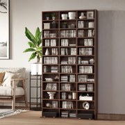 Organizador para CD e DVD, estante de arrumação, capacidade máxima de 1116 CD/528 DVD, 36 compartimentos e prateleiras ajustáveis, para escritório, sa