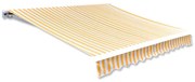 vidaXL Lona para toldo laranja e branco 500x300 cm