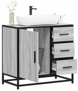 vidaXL Móvel p/ lavatório 65x33x60cm derivados madeira cinzento sonoma