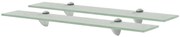 vidaXL Prateleiras flutuantes 2 pcs vidro 60x20 cm 8 mm