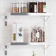 vidaXL Suportes prateleira 4pcs 15x2,5x11,5 cm aço inoxidável prateado