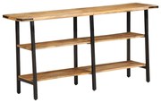 vidaXL Mesa consola 140x35x70 cm madeira de mangueira maciça