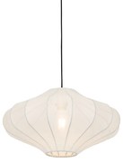 Candeeiro suspenso design seda branca 50 cm - Plu Design