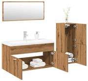 vidaXL 4 pcs móveis de casa de banho deriv. madeira carvalho artisiano