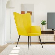 vidaXL Cadeira de descanso tecido amarelo mostarda