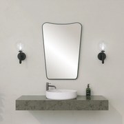 Armário de Casa de Banho com Espelho Bella – Preto – 50x70 cm