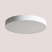 Plafon De Teto Led Redondo Ø40 Cm Em Ferro Cosmin Branco - Sklum