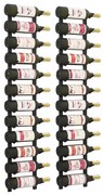 vidaXL Garrafeiras de parede para 12 garrafas 2 pcs ferro preto