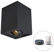 LED Foco inteligente preto ajustável com Wi-Fi GU10 - Quadro Up Moderno,Design