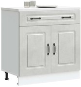 vidaXL Armário baixo de cozinha Kalmar betão madeira projetada cinza