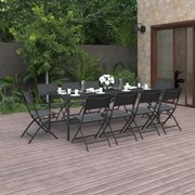 11 pcs conjunto de jantar para exterior aço