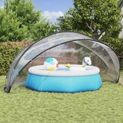 vidaXL Cúpula de Piscina Manual Transparente 546 x 516 x 250 cm PVC