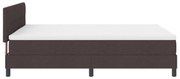 Cama com Box Spring e Colchão Castanho Escuro 140x190 cm Tecido