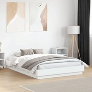 vidaXL Estrutura de cama 120x190 cm derivados de madeira branco