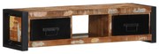 vidaXL Móvel TV 100x30x25 cm Madeira maciça recuperada