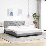 vidaXL Estrutura de cama sem colchão 180x200 cm tecido cinzento-claro