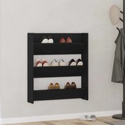 vidaXL Armário de Sapatos Carvalho Preto 80 x 18 x 90 cm