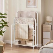 Toalheiro com 3 calhas 70 x 30 x 100 cm Branco + bege natural
