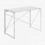 Escrivaninha Dobrável Em Mdf E Metal Andra Colors Branco - Sklum