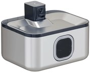 PawHut Fonte de Água para Gatos de Aço Inoxidável 5L Bebedouro Automático com Luz LED Sensor de Movimento e Filtro 25,3x20x18 cm Preto | Aosom Portugal