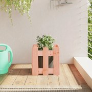 vidaXL Vaso jardim c/ design cerca 30x30x30 cm madeira douglas maciça