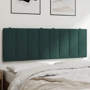 vidaXL Almofadão de cabeceira Hanko 120 cm veludo verde-escuro