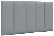 vidaXL Almofadão de cabeceira 90 cm tecido cinzento-claro