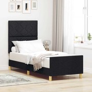 Cama vidaXL Preta 80x200 cm em Tecido