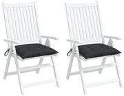 vidaXL Almofadões para móveis de paletes 2 pcs tecido oxford preto