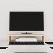 vidaXL Suporte para monitor 50x27x10 cm madeira de pinho maciça