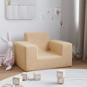 Sofá infantil pelúcia macia cor creme