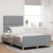 Estrutura de Cama Cinza Claro 120x200 cm Tecido
