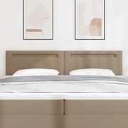 vidaXL Cabeceira LED Cappuccino 200 cm Couro Sintético