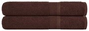 vidaXL Toalhas FROGN 2 pcs 100x200 cm 360 g/m² castanho