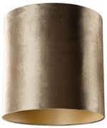Abajur de Veludo Bronze com Interior Dourado 40/40/40
