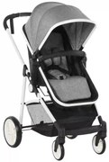 HOMCOM Carrinho de Bebé 2 em 1 Carrinho de Passeio e Alcofa para Crianças de 0 a 36 Meses com Capota Dobrável Carga 15kg 80x51x102cm | Aosom Portugal