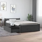 Estrutura de cama c/ gavetas 90x190 cm 3FT Single cinzento