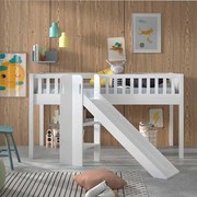 Conjunto cama Infantil SCOTT + escorrega Branca