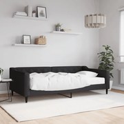 vidaXL Sofá-cama com colchão 100x200 cm tecido preto