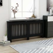 vidaXL Cobertura de radiador 172x19x81,5 cm MDF preto