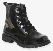 Botins com atacadores e fecho coleção maternal, para criança preto