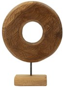 ESCULTURA DOURADA EM TECA RECICLADA CM 28X10X38 (PEÇAS ÚNICAS - NÃO SUBSTITUÍDAS EM SÉRIE)