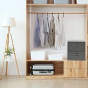 vidaXL Caixas de arrumação 2 pcs 43x34x23 cm tecido antracite