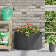 vidaXL Floreira Preto 60 x 30 x 35 cm Aço